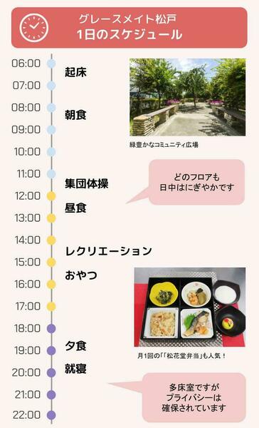 グレースメイト松戸の1日のスケジュール